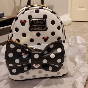 Loungefly Black And White mini backpack